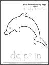 Free Coloring Page: Dolphin 