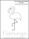 Free Coloring Page: Flamingo 