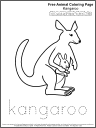 Free Coloring Page: Kangaroo 