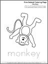Free Coloring Page: Monkey 