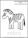 Free Coloring Page: Zebra 