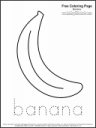 Free Coloring Page: Banana
