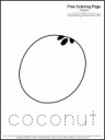Free Coloring Page: Coconut