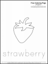 Free Coloring Page: Strawberry