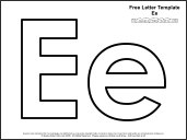link to letter e template
