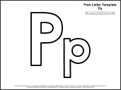 link to letter p template