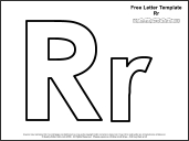 link to letter r template