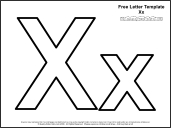 link to letter x template