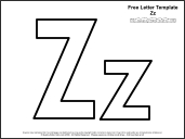 link to letter z template